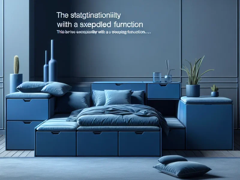 Narożnik z funkcją spania w odcieniu niebieskim – funkcjonalność i styl w jednym